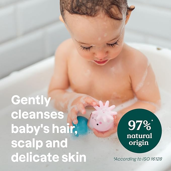 ATTITUDE 2-in-1 Shampoo and Body Wash for Baby, EWG Verified, Dermatologically Tested, Vegan, Unscented, 16 Fl Oz (Pack of 3)