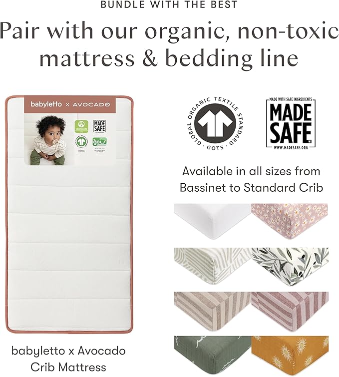 Babyletto Rolli 9-in-1 Convertible Baby Crib with Wheels - Includes Conversion Kits for Bassinet, Standard Crib, Toddler Bed, Daybed & Junior Bed - GREENGUARD Gold - 3 Adjustable Heights - Pale Yellow