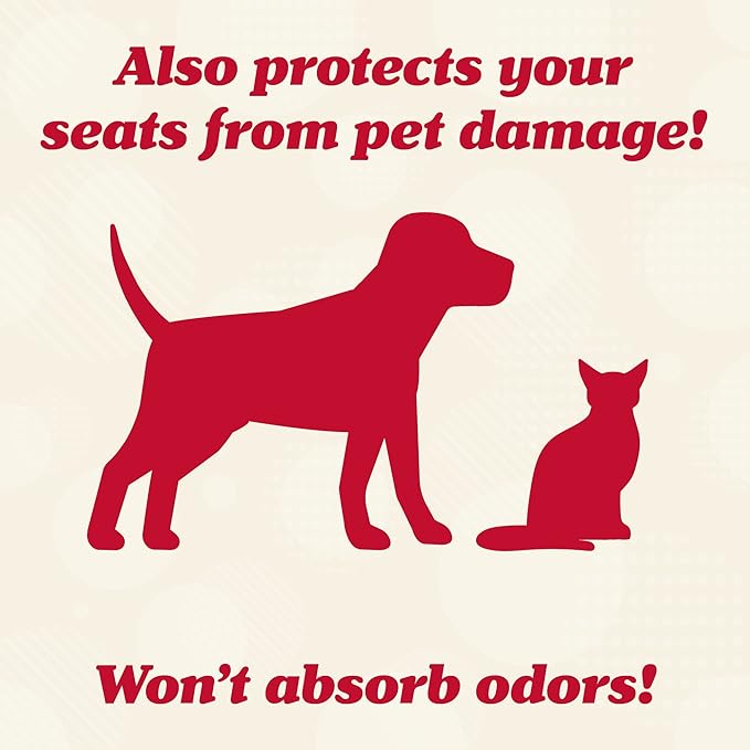 Lusso Gear Car Seat Cover - 1-Pack, Gray, Universal Fit for Child Car Seats - Thick Padded Waterproof Protection with Non-Slip Backing & Dual Mesh Pockets