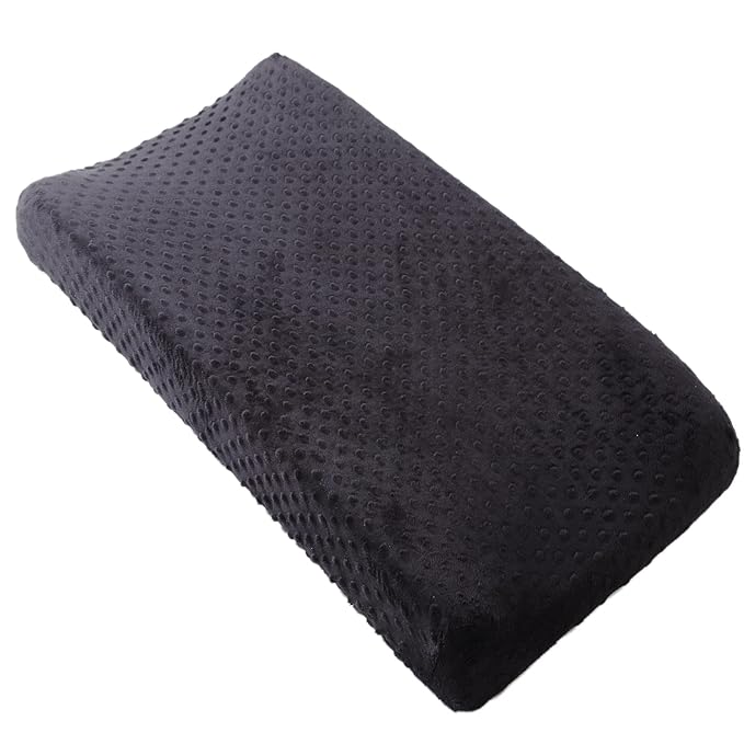 Changing Pad Cover Super Soft Dots Skin-Friendly Breathable Wipeable Changing Table Sheets for Baby Boy and Baby Girl (Black)