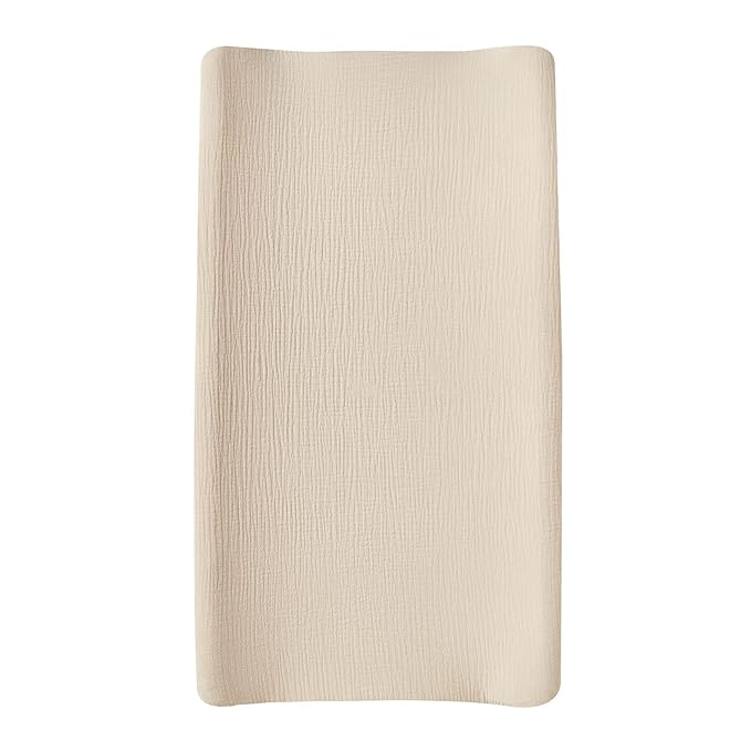 Muslin Changing Pad Cover,Ultra Soft Breathable Diaper Changing Table Cover for Baby Boys Girls,Neutral Fitted Changing Pad Sheets