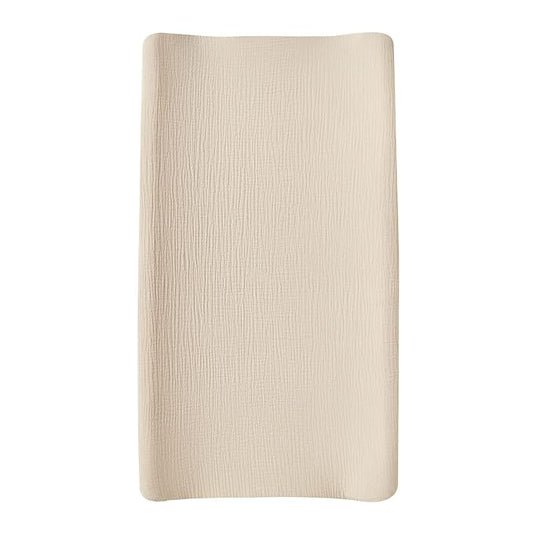 Muslin Changing Pad Cover,Ultra Soft Breathable Diaper Changing Table Cover for Baby Boys Girls,Neutral Fitted Changing Pad Sheets