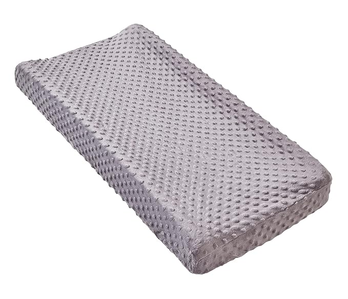 Changing Pad Cover Super Soft Dots Skin-Friendly Breathable Wipeable Changing Table Sheets for Baby Boy and Baby Girl (Rose Gray)