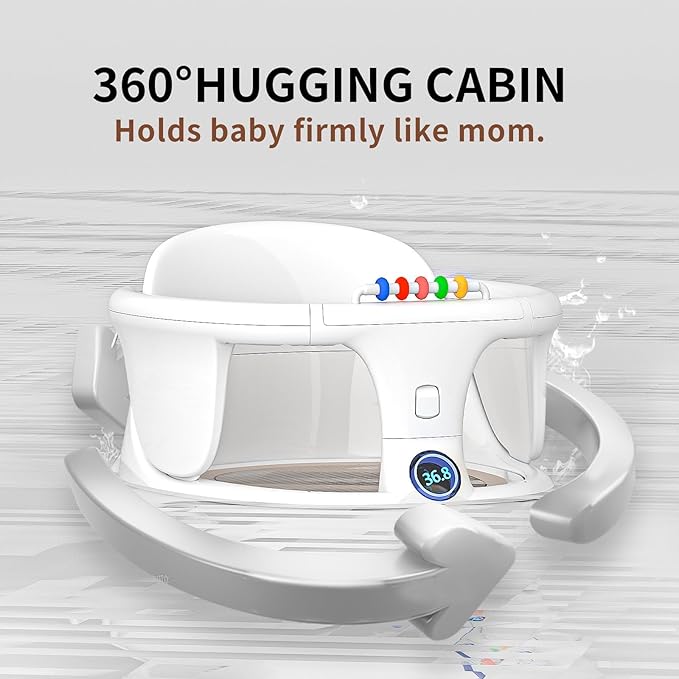 Baby Bath seat for Babies Sitting up Infant Bath tub Portable sit up Seats Bathing Chair Newborn Essentials Toddler Must Haves 0-12 Months Bathtub Sink Bather Sitting Shower Support Travel Ring