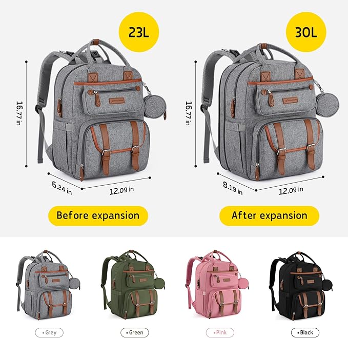 Maelstrom Diaper Backpack, 30L Gray