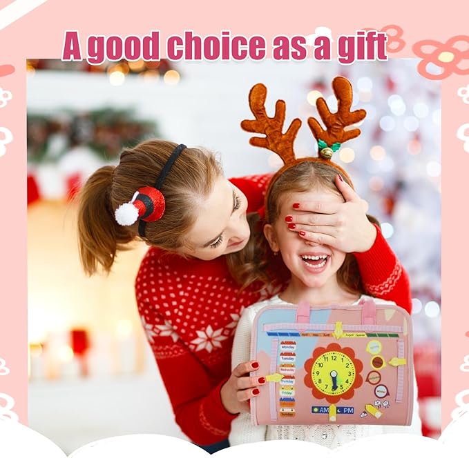 Busy Board Montessori Toys Sensory Toys for Kids Autism Educational Travel Toy Gift for Boys and Girls Learning Alphabet Counting Fine Motor Skills Preschool Activities