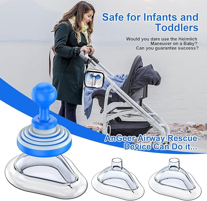 Foldable Vacuum Suction Device – Compact Body Suction Apparatus for Kids & Adults, Portable First Aid Kit Blue