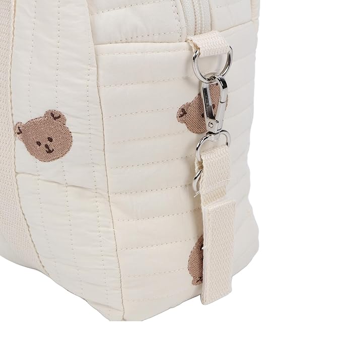 Universal Stroller Organizer, Multifunctional Baby Stroller Storage Bag Reusable Stroller Storage Bag Reusable Handbag Nappy Bag (Bear Bag)