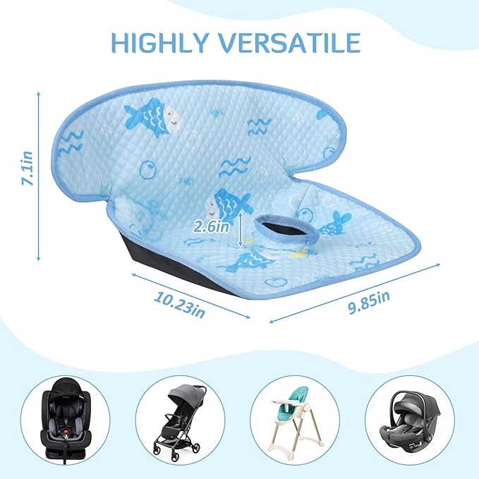 INFANZIA Dry Seat, Car Seat Protector Waterproof Carseat Liner Potty Training Toddlers, Baby and Infants, Piddle Pad for Carseats Strollers (Blue, 1 Pack