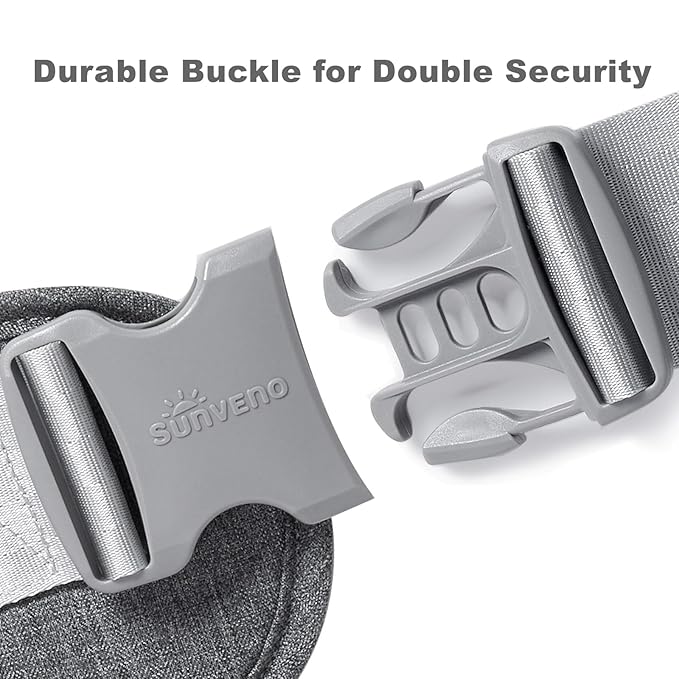 Sunveno Hip Baby Carrier with Seat,Ergonomic Baby Hip Carrier, Front-Facing Baby Holder, Anti-Slip Seat Surface, Wide and Adjustable Waistband, Multiple Pockets, Newborn to Toddler up to 45lbs, Grey
