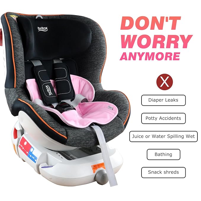 Piddle Pads, Multi-use and Leak Free Lines for Baby Stroller, High Chair & Car Seat, Waterproof Toilet Training Seat Covers for Toddles (Pink Rainbow,(2 Pack))