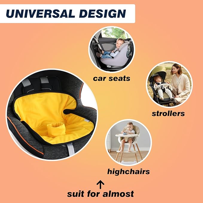 Piddle Pads, Multi-use and Leak Free Lines for Baby Stroller, High Chair & Car Seat, Waterproof Toilet Training Seat Covers for Toddles (Yellow, 1 Pack)
