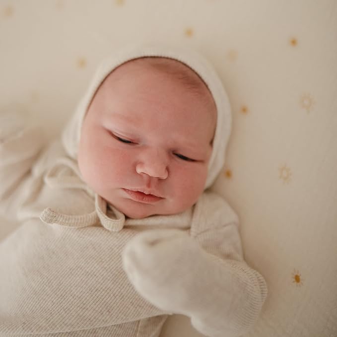 mushie Extra Soft Muslin Fitted Changing Pad Cover (Sun)