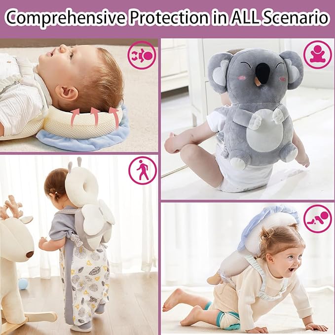 Baby Head Protector Backpack for Falling Crawling and Walking Toddler Essentials Harness Infant Koala Toys Helmets Baby Lover Gifts for 0.5-2 Years 6-12 Months