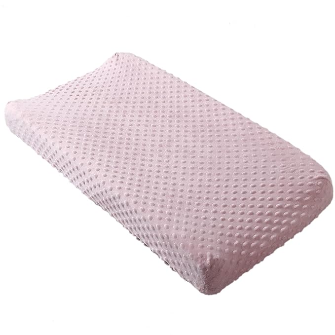 Changing Pad Cover Super Soft Dots Skin-Friendly Breathable Wipeable Changing Table Sheets for Baby Boy and Baby Girl (Blushing Bride)