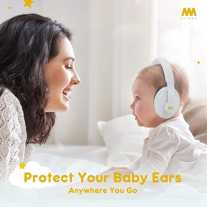 Mumba Baby Ear Protection Noise Cancelling Headphones - Earmuffs for Babies and Toddlers - Ages 3-24+ Months