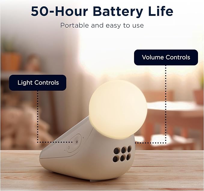 Motorola Nursery S1 | Portable Sleep Soother & Light Sound Machine for Babies & Kids | 50-Hour Battery Life | 10 Soothing Sounds, Lullabies & Multicolour Nightlight | Travel, Baby Shower/Registry Gift