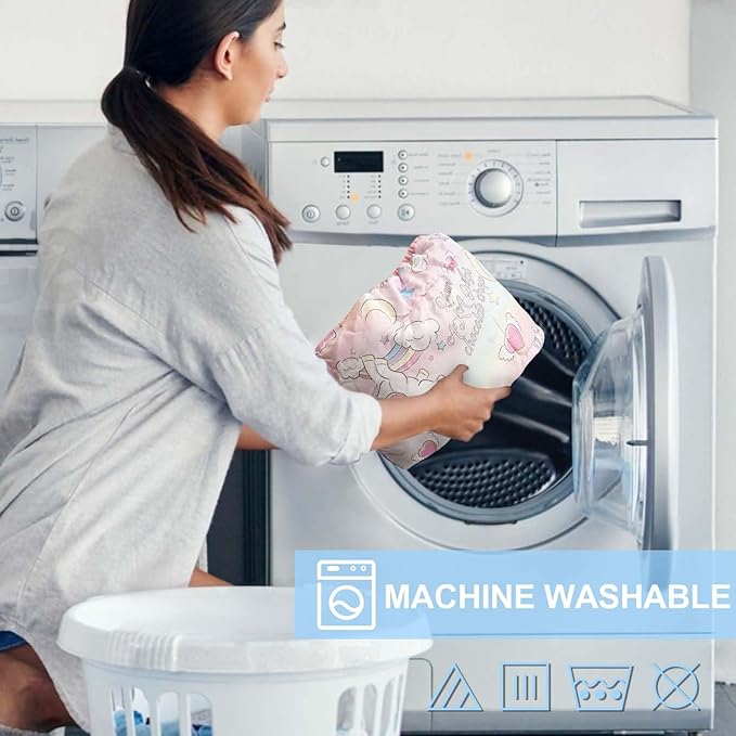 Pink Shopping Cart Cover for Baby 2-in-1 High Chair Cover with Safety Harness Multifunctional Unicorn Pattern Cart Covers for Babies Soft Padded Grocery Cart Cover for Baby Boy Girl