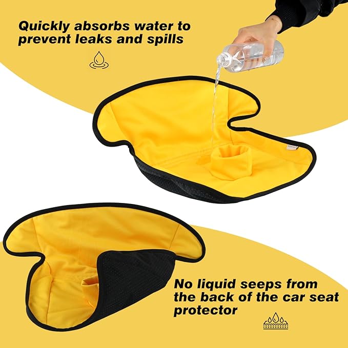 Piddle Pads, Multi-use and Leak Free Lines for Baby Stroller, High Chair & Car Seat, Waterproof Toilet Training Seat Covers for Toddles (Yellow, 1 Pack)