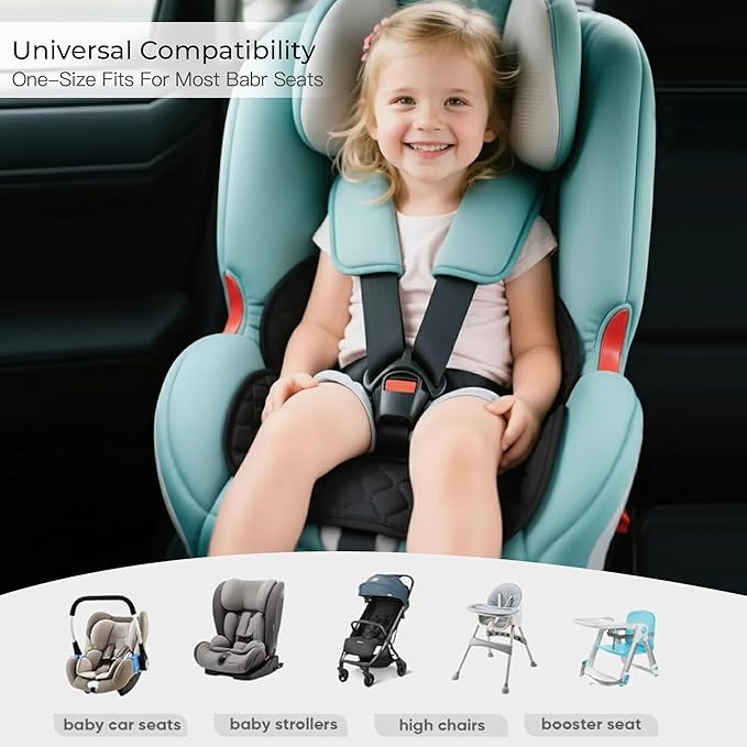 2 Pack Baby Waterproof Car Seat for Potty Training Pad,Piddle Pads Carseat Protector with Waterproof Seat Liner Black