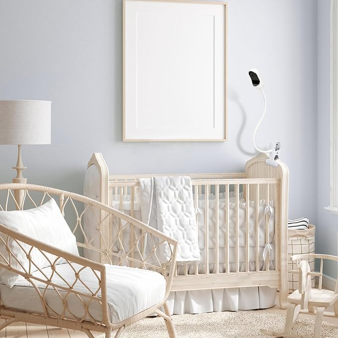 Flexible Baby Monitor Clip Mount Compatible with Infant Optics DXR-8 Pro, Nanit Pro, Owlet, Eufy, HelloBaby, Motorola, Vtimes, Arenti, VTech, Babysense and Other Baby Camera with 1/4 Screw Hole