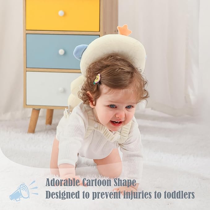 Baby Head Protector Backpack -Soft & Lightweight Pads - Prevents Bebes Backward Fall Astronauts Plush Stuffed