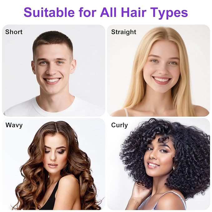 2-Pack Curly Hair Brush, Curl Defining Brush with Soft Boar Bristles Detangling Tangled Glides, Wide-Teeth Design Effortlessly Shaping & Defining Curls, Curling Definer for Wet & Dry Hair(Pink Purple)