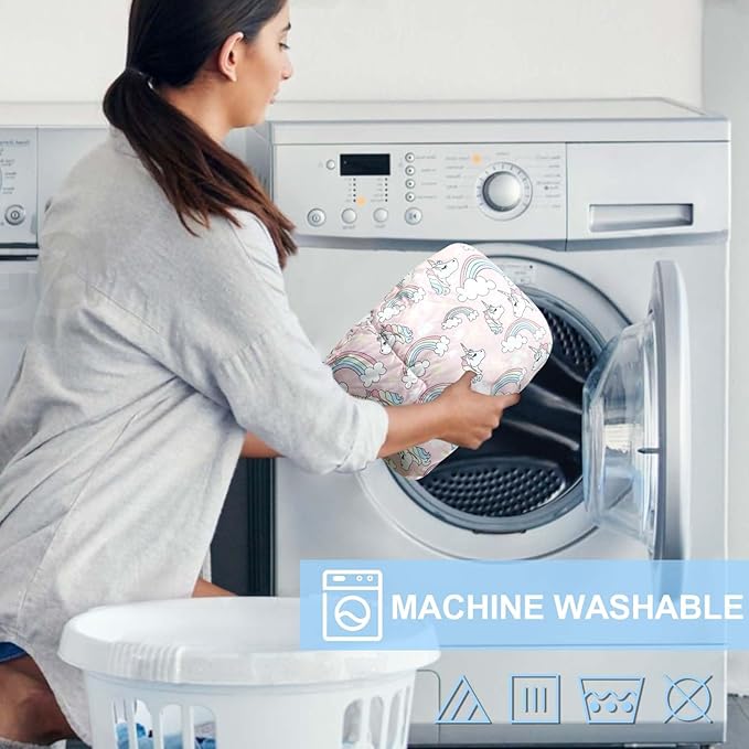 Pink Shopping Cart Cover for Baby 2-in-1 High Chair Cover with Safety Harness Multifunctional Unicorn Pattern Cart Covers for Babies Soft Padded Grocery Cart Cover for Baby Boy Girl