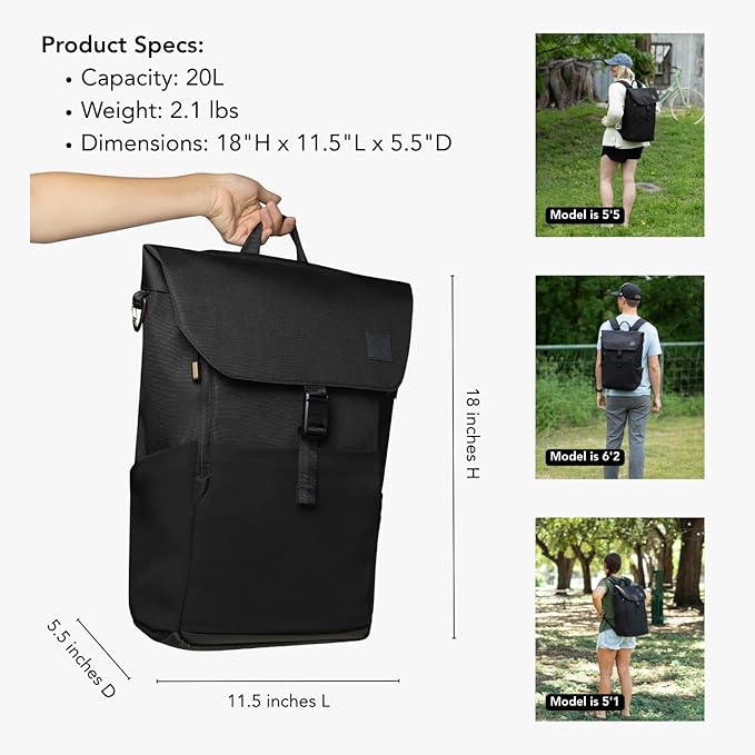 Huhu Diaper Bag Backpack – Large Baby Bag for Moms & Dads – Water-Resistant, Unisex Travel Kit for New Parents – Includes Changing Pad and 2 Organizer Pouches (Midnight Black)