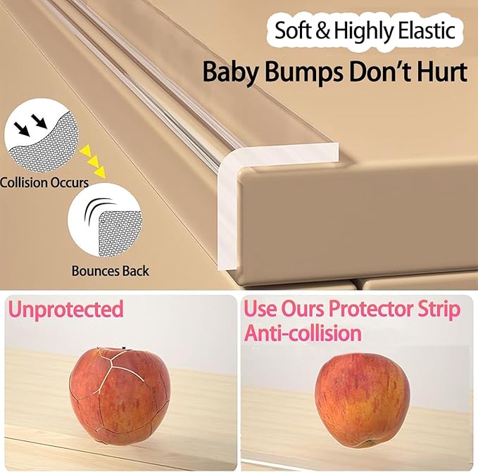 Clear Soft Corner Protectors for Furniture Strip,2in x13FT,2 Rolls,Sharp Edge & Table Bumper,Window Edge,Wall Protector, Soft Corner Guards Safe for Proof,Table Corner Protectors in Family