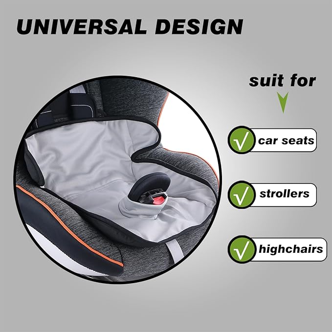Piddle Pads, Multi-use and Leak Free Lines for Baby Stroller, High Chair & Car Seat, Waterproof Toilet Training Seat Covers for Toddles (Gray,2packs)
