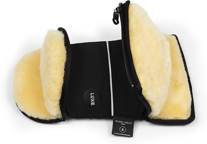 Werner Christ Baby Sheepskin Hand Warmer - GLOVY Luxe Gloves are The Ideal Baby Carriage muff Made of Medical Fur, Warm Universal and Water-Repellent Hand muff