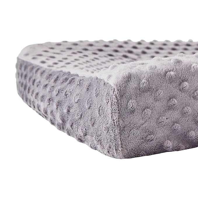 Changing Pad Cover Super Soft Dots Skin-Friendly Breathable Wipeable Changing Table Sheets for Baby Boy and Baby Girl (Rose Gray)