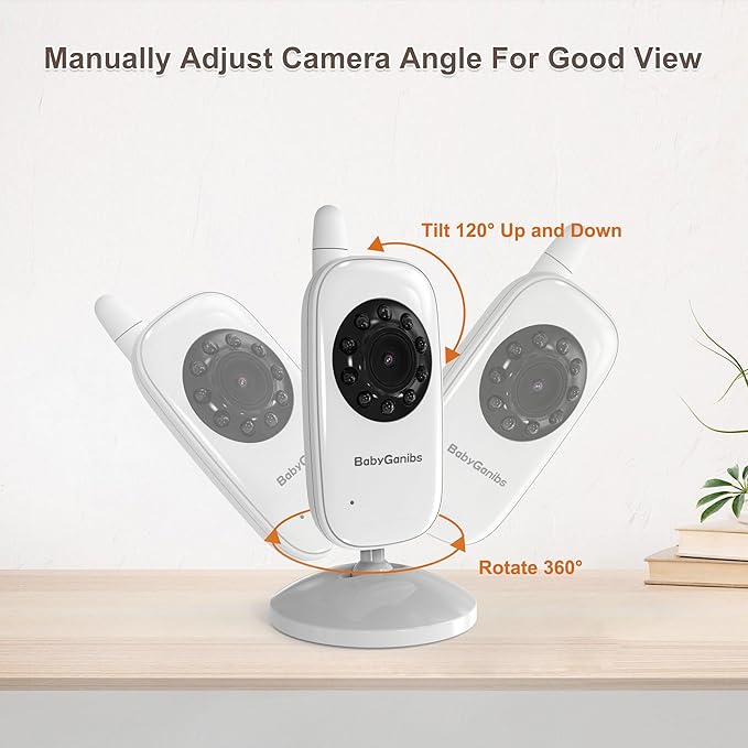 Baby Monitor with Camera and Audio, 3.2'' IPS Portable Baby Monitor No WiFi with 1000ft Long Range, Remote Pan-Tilt Video Baby Monitor, Infrared Night Vision, ECO Mode, Powerful Battery