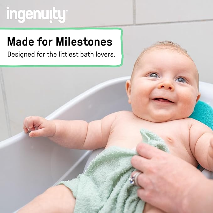 Ingenuity Foldaway 2-Position Bather, 2-Position Bath Support for Sink or Bathtub, for Ages 0-6 Months, Up to 20 Pounds