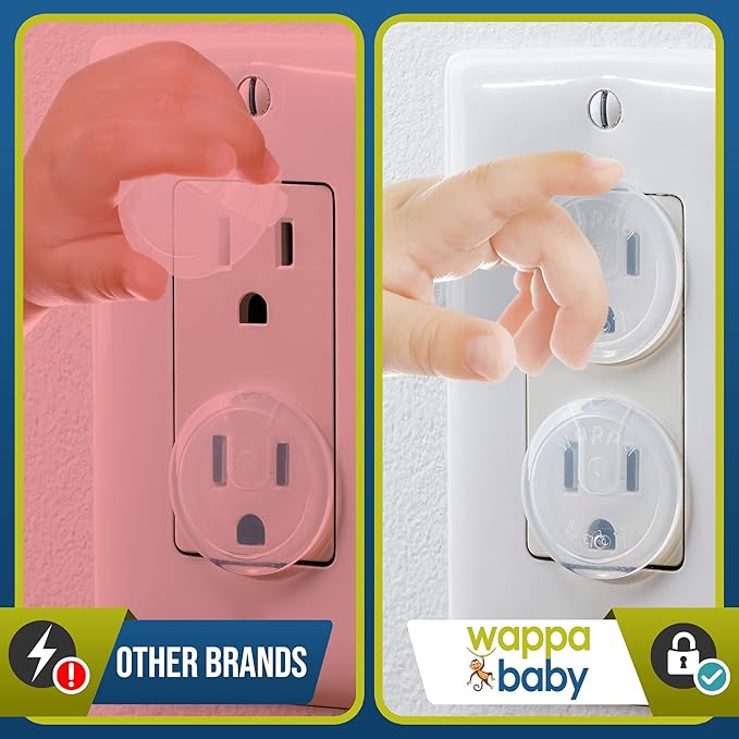 Clear Outlet Covers (50 Pack) Value Pack – Baby Safety Outlet Plug Covers – Durable & Steady – Child Proof Your Outlets Easily