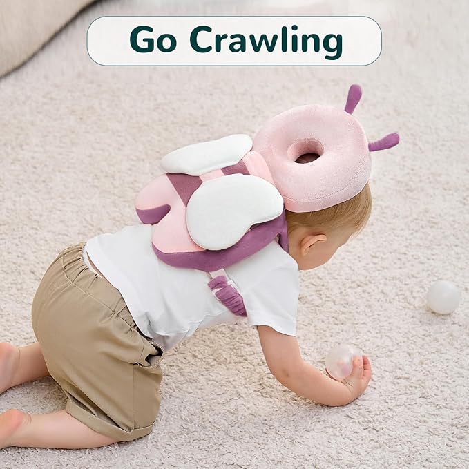 Baby Head Protector Backpack for Falling Crawling and Walking Toddler Essentials Infant Toys Helmets Baby Lover Gifts for 0.5-2 Years 6-12 Months