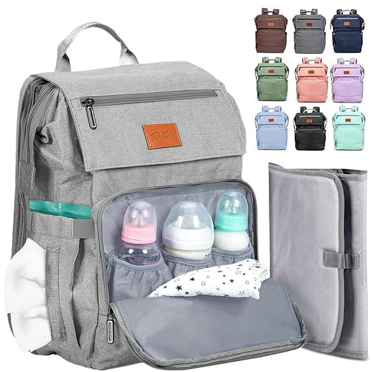 PILLANI Baby Diaper Bag Backpack - Large Bag for Boys & Girls, Waterproof Diaper Backpack - Travel Diaper Bags w/Changing Pad, Baby Registry Search & Shower Gifts - Essentials Must Haves Newborn Stuff