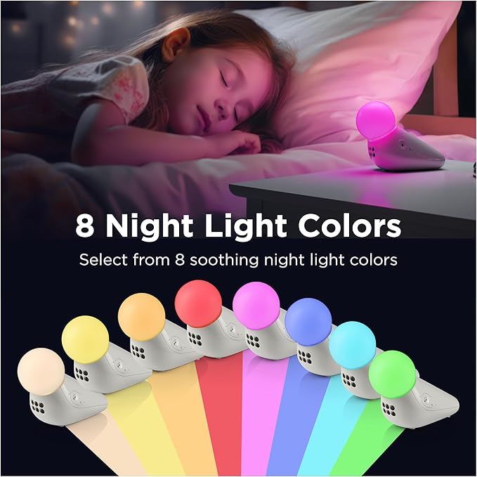 Motorola Nursery S1 | Portable Sleep Soother & Light Sound Machine for Babies & Kids | 50-Hour Battery Life | 10 Soothing Sounds, Lullabies & Multicolour Nightlight | Travel, Baby Shower/Registry Gift