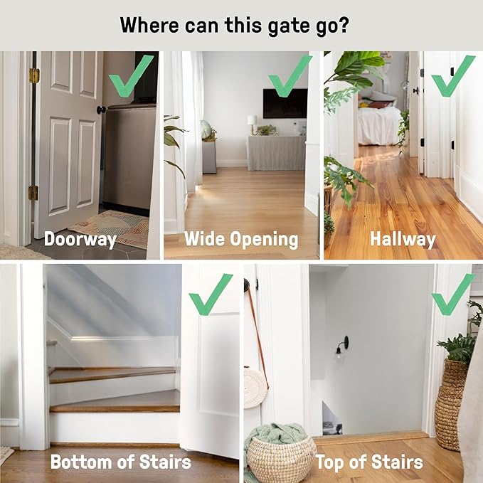 Ingenuity Decorative Extra Tall Baby Gate & Dog Gate, 28.5"-48" Wide, 36" Tall, Hardware or Pressure Mounted, Install on Top or Bottom of Stairs, Banister, or Doorway - Bronze