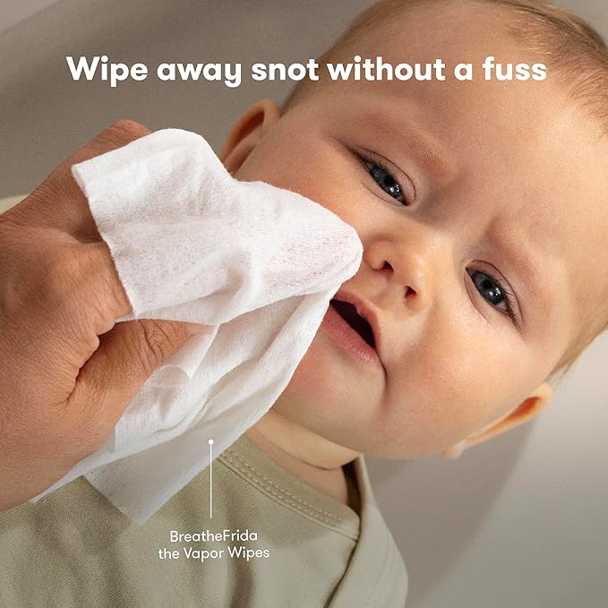 Frida Baby Breathe Easy Kit Sick Day Baby Essentials - 3pc Set Includes Vapor Wipes, Vapor Rub + Organic Vapor Drops to Help Baby Breathe Easy, Natural Baby Congestion Relief