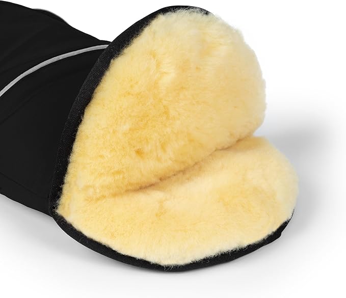 Werner Christ Baby Sheepskin Hand Warmer - GLOVY Luxe Gloves are The Ideal Baby Carriage muff Made of Medical Fur, Warm Universal and Water-Repellent Hand muff