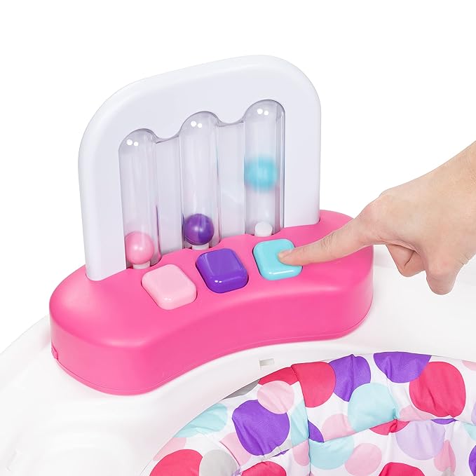 Smart Steps® 3-in-1 Bounce N' Play Activity Center Plus with STEM Learning Toys, Princess Pink
