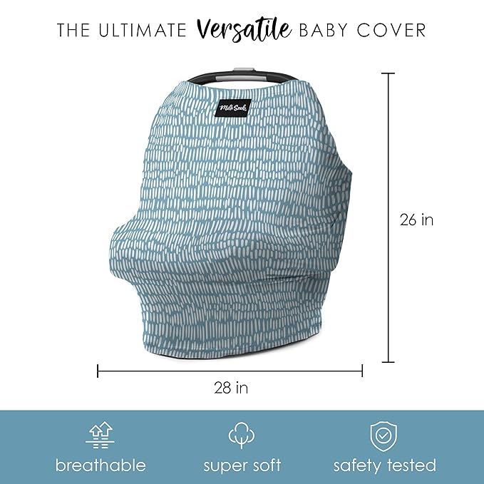 Milk Snob Original 5-in-1 Cover - Nursing Cover for Breastfeeding - Baby Carseat Canopy & Stroller - Essential All-in-One Design - Gift for Mom, Baby (Beck)
