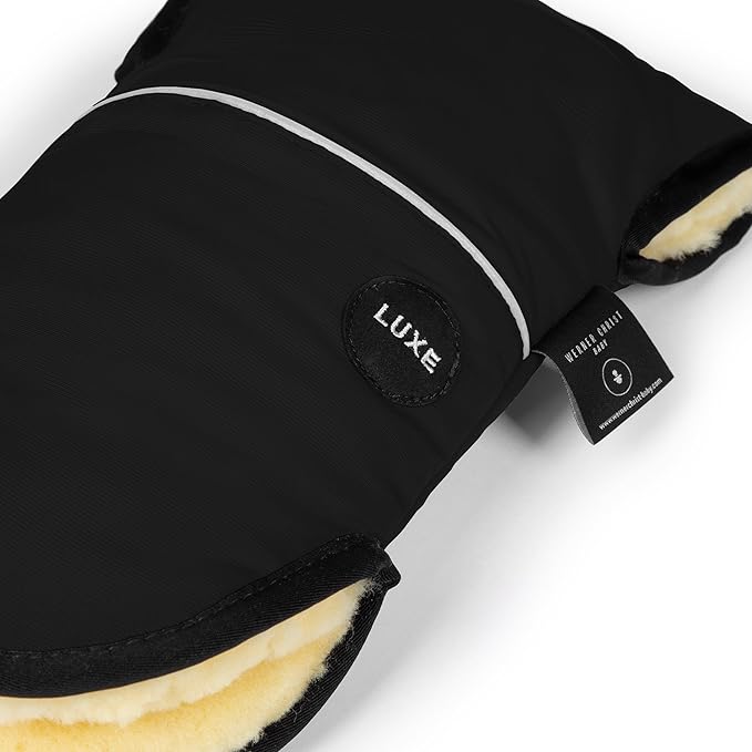 Werner Christ Baby Sheepskin Hand Warmer - GLOVY Luxe Gloves are The Ideal Baby Carriage muff Made of Medical Fur, Warm Universal and Water-Repellent Hand muff