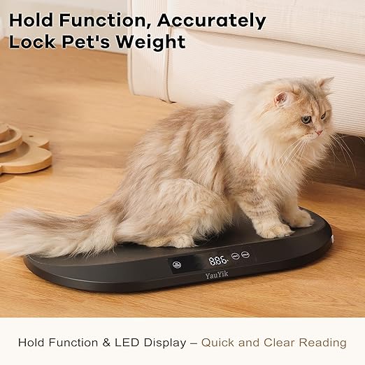 YAUYIK Digital Baby Scale with Smart Hold Function, Multifunctional Infant Scale, Large Pet Scale for Newborn Puppy, Cat and Small Animals - Up to 88lbs, Nest-Shaped Design, 150cm Soft Tape