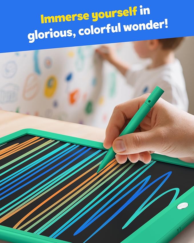 TEKFUN Kids Toys 10Inch LCD Writing Tablet, Mess Free Coloring Doodle Board, Drawing Pad for Kids Games Educational Toys for Ages 3-10 Girls Boys (Green)