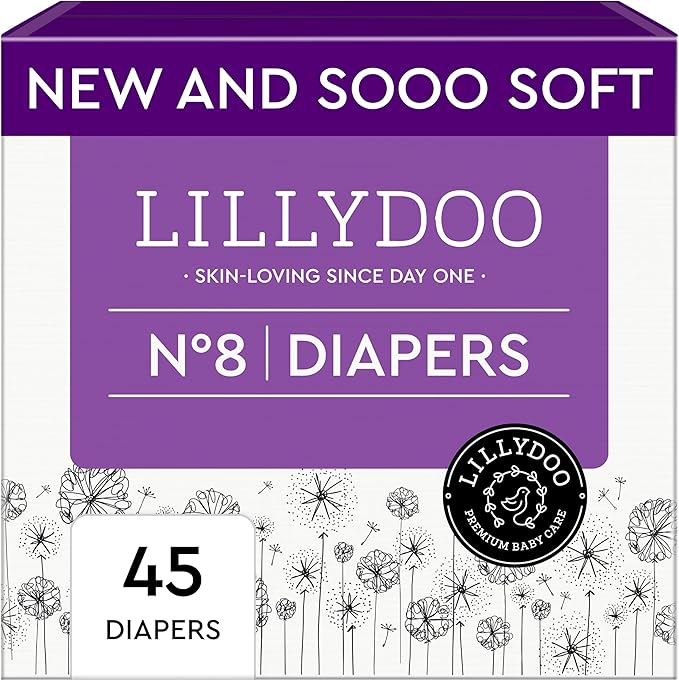 Baby Diapers - Size 8 (37+ lbs), Half-Monthly Supply (90 Count), Leak Protection, Skin-Friendly, Ultrasoft, Perfume- & Chlorine-Free, Hypoallergenic, Dermatologist Tested, Oeko-TEX®