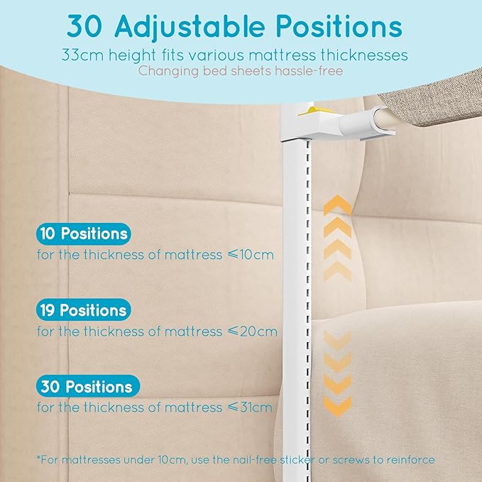 King Size Toddler Bed Rail: 3-Side Protection Bedrail for King Bed - Extral Tall Adjustable Child Safety Side Railing Guards for Infants Kids Child(78.7x78.7X 74.8')