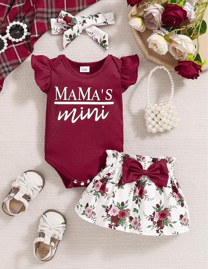 Newborn Infant Clothes Baby Girl Dress Summer Toddler Outfit Cute Girl Romper Skirt Set+Headband